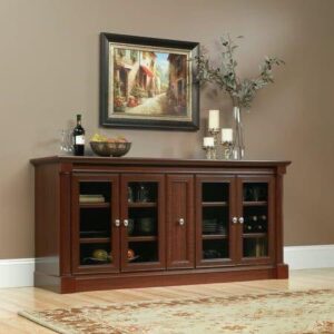 Classic Wooden Sideboard Cabinet with Mesh Doors – Elegant Storage Console